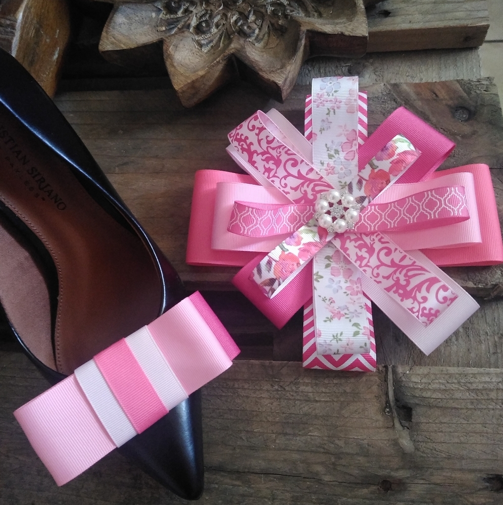 Custom Bow Brooches & Shoe Clips